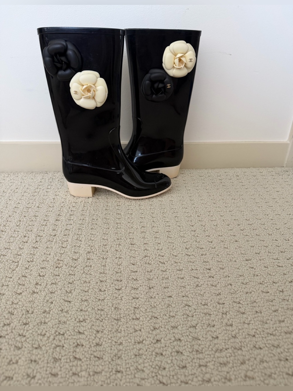 CHANEL rubber boots